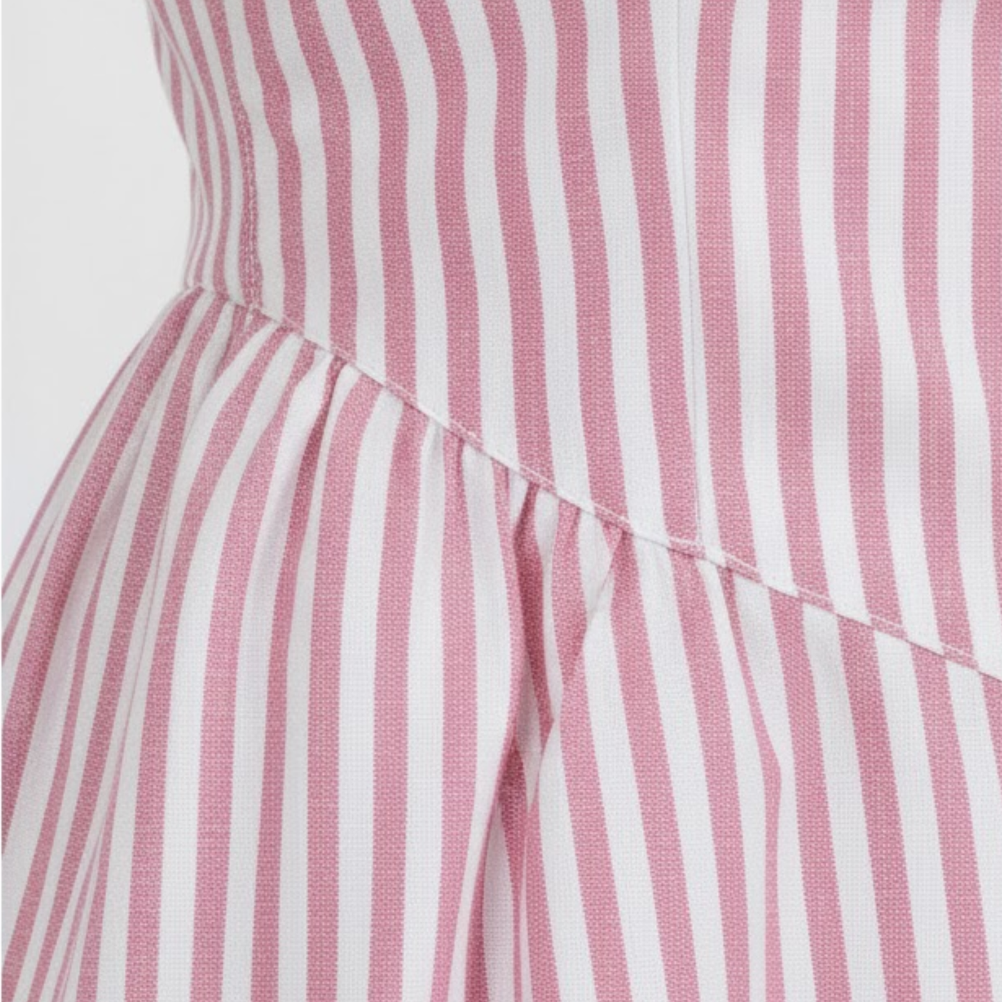 Robe Longue à Rayures Verticales sans Manches avec Col Haut pour Femmes
