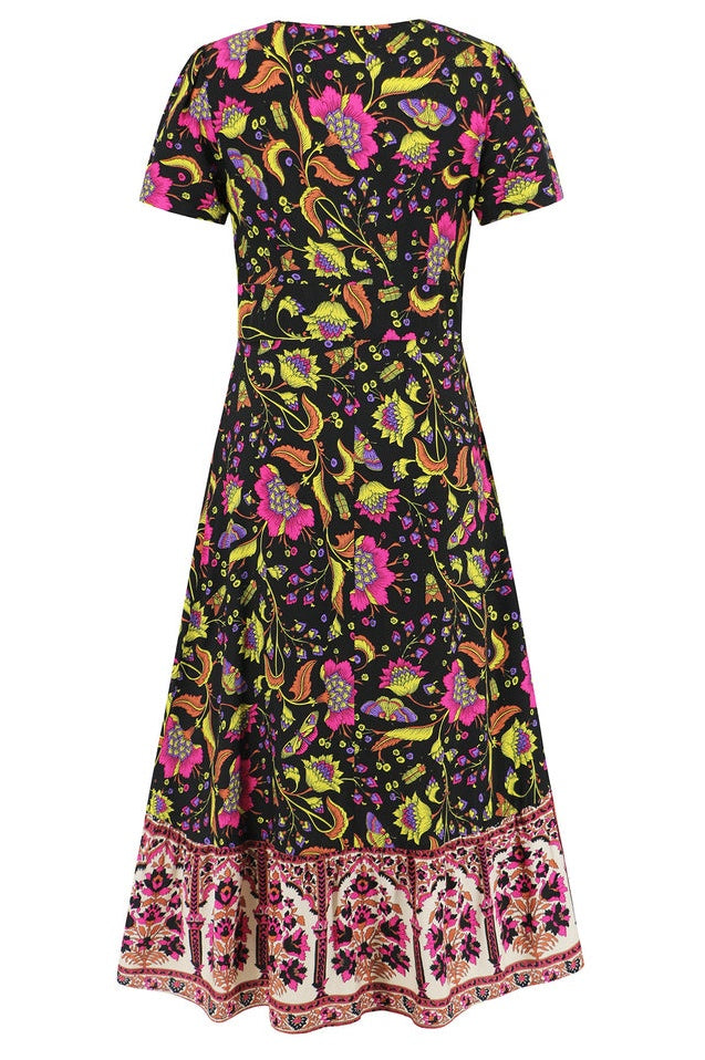 Robe Maxi Boho Imprimée Floral Kamoni
