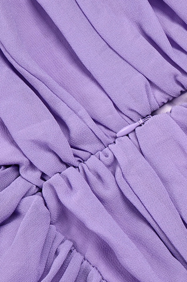 Robe Maxi Fendue et Froissée