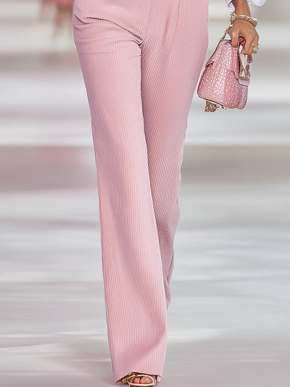 Fashionable And Casual Pink Corduroy Adjustable Overalls