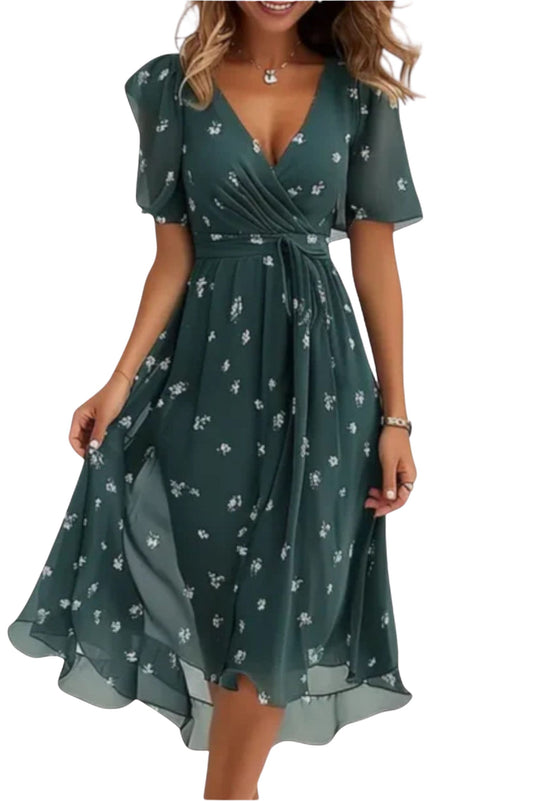 Manuela - Robe femme avec décolleté en V