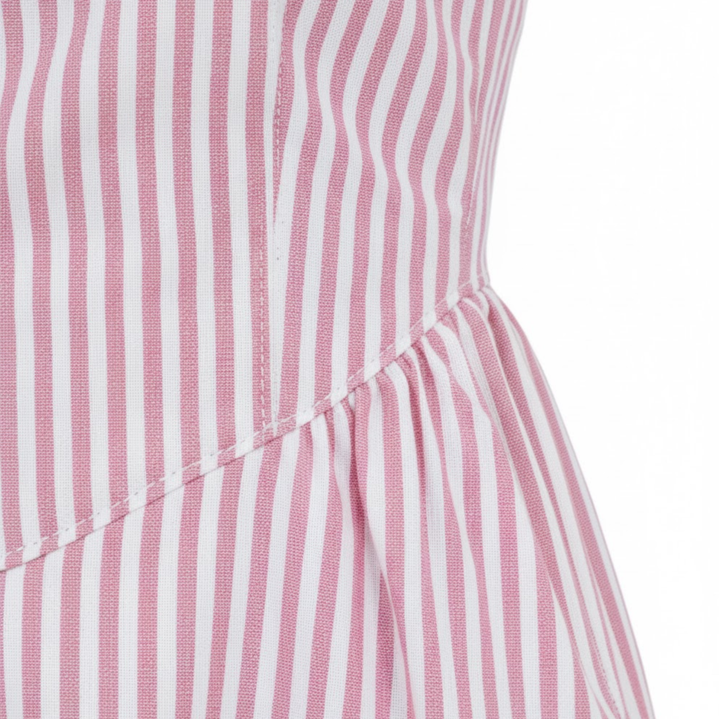 Robe Longue à Rayures Verticales sans Manches avec Col Haut pour Femmes