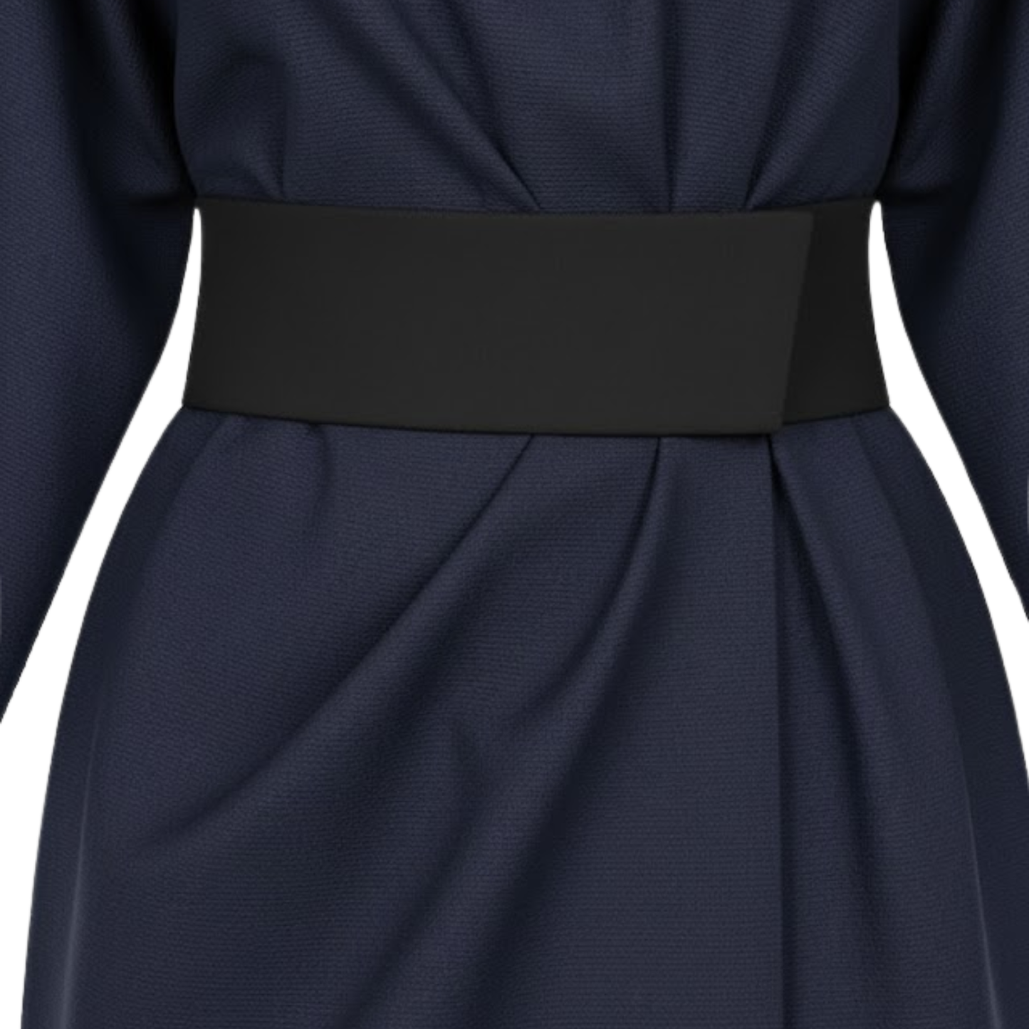 Robe longue femme à manches chauve-souris et taille marquée silhouette fluide