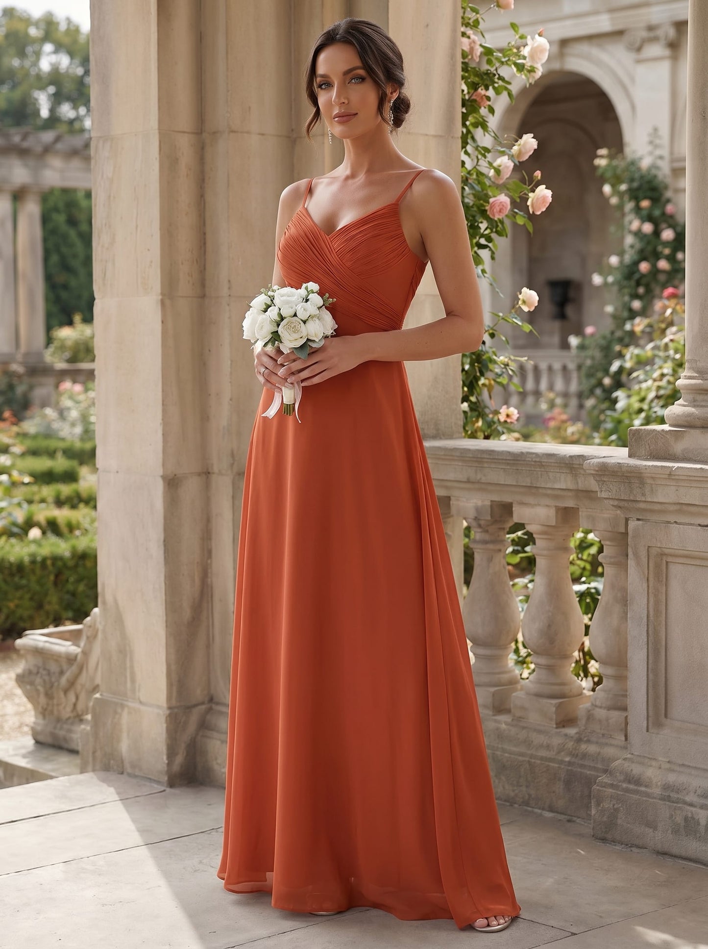 ever NOVA|Sweetheart Draped Back Floor Length Bridesmaid Dress