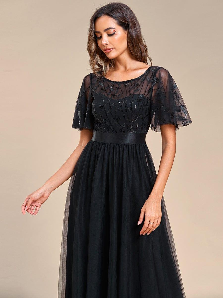 ever SAPHIR|Robes de cérémonie longues à manches courtes et broderies A-Line