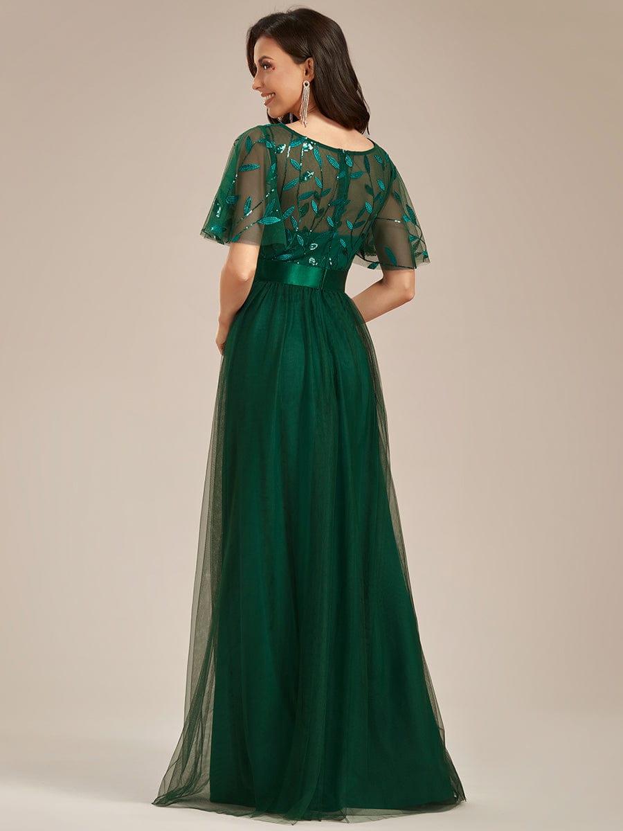 ever SAPHIR|Robes de cérémonie longues à manches courtes et broderies A-Line