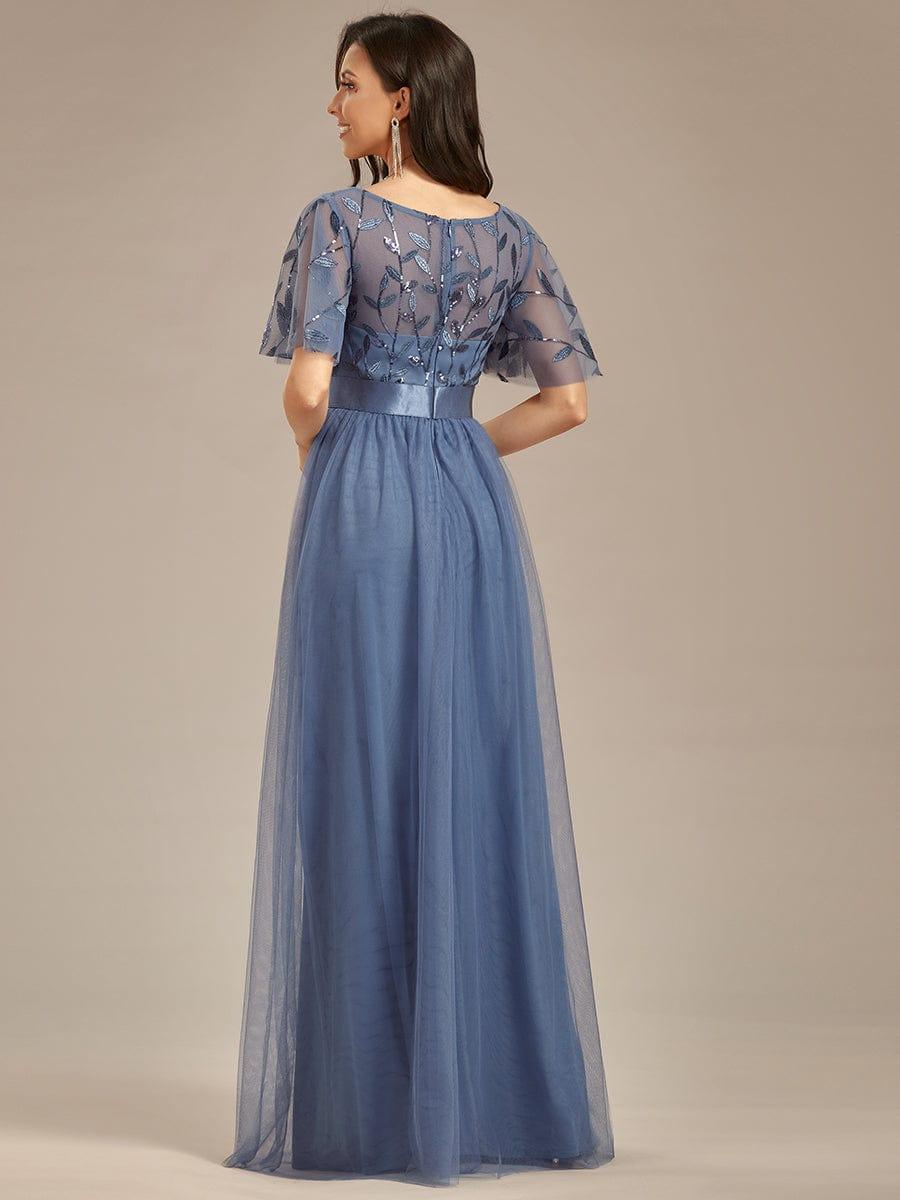 ever SAPHIR|Robes de cérémonie longues à manches courtes et broderies A-Line