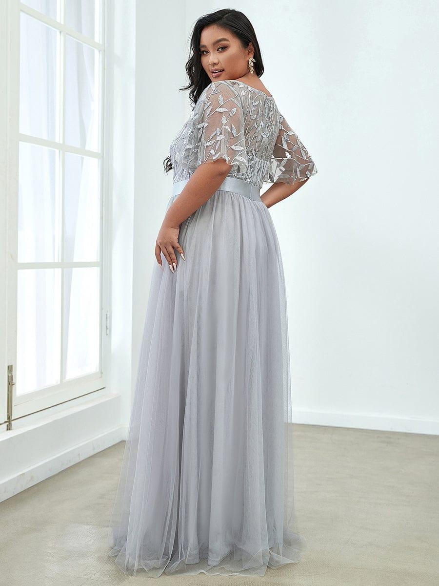 ever SAPHIR|Robes de cérémonie longues à manches courtes et broderies A-Line