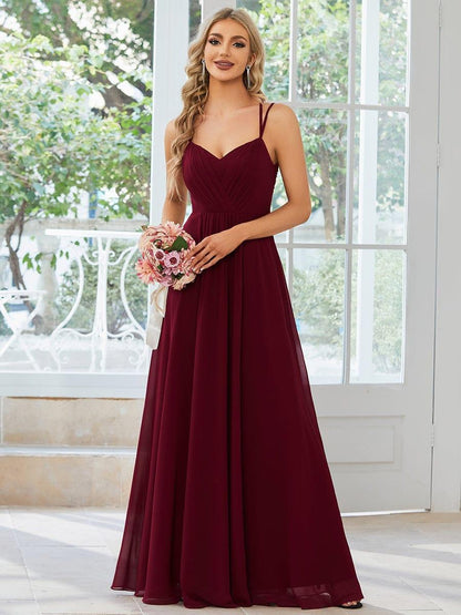 ever RUBY|Multiway Chiffon and Lace Open Back Bridesmaid Dress with Spaghetti Straps