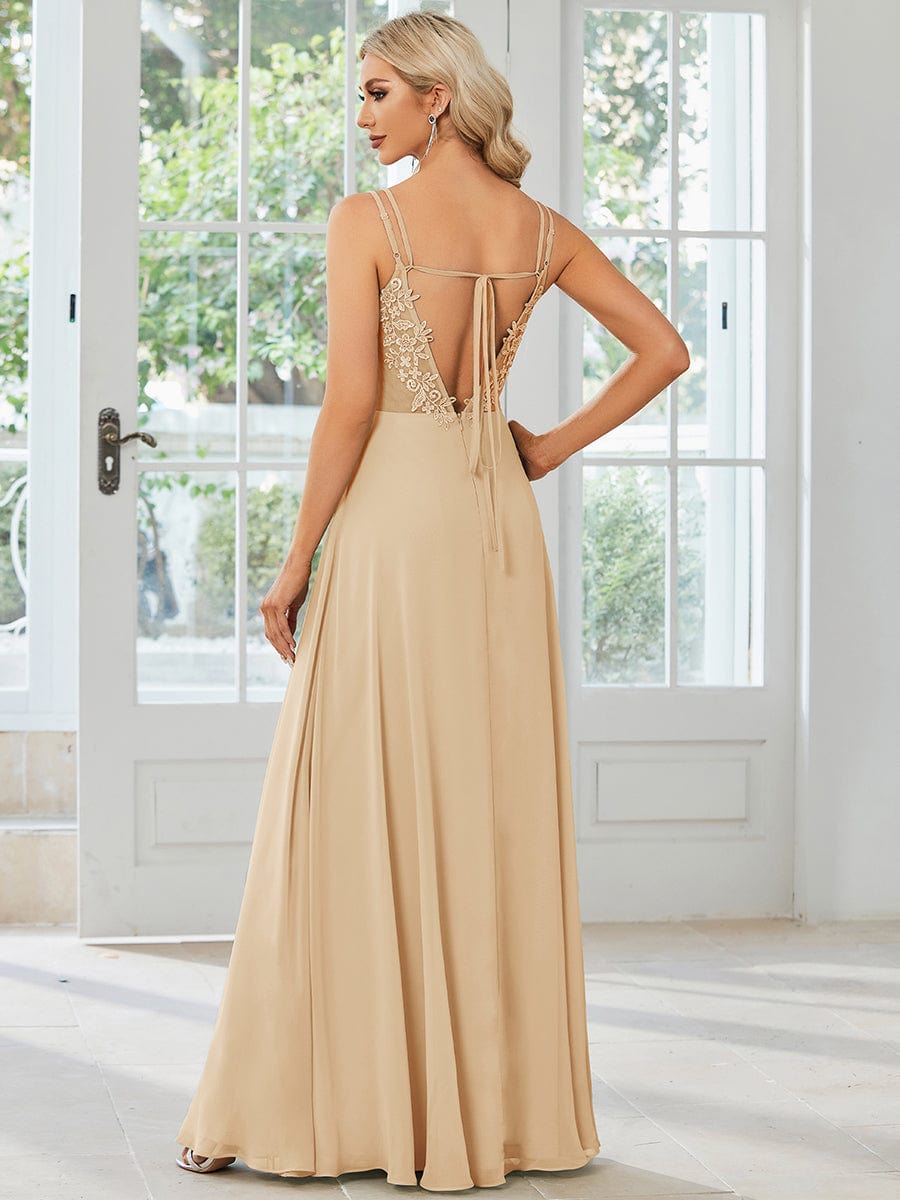 ever RUBY|Multiway Chiffon and Lace Open Back Bridesmaid Dress with Spaghetti Straps