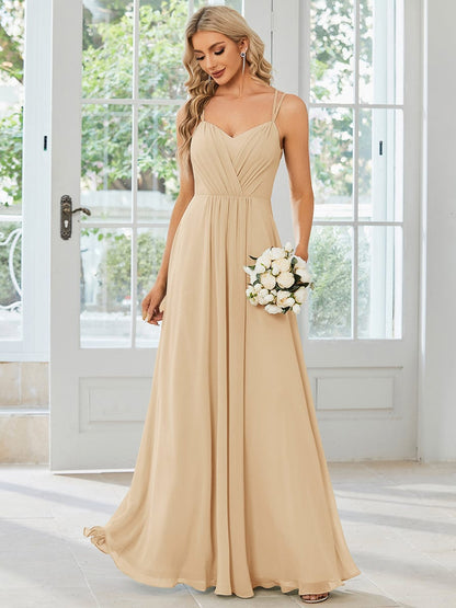 ever RUBY|Multiway Chiffon and Lace Open Back Bridesmaid Dress with Spaghetti Straps