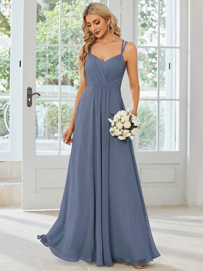 ever RUBY|Multiway Chiffon and Lace Open Back Bridesmaid Dress with Spaghetti Straps