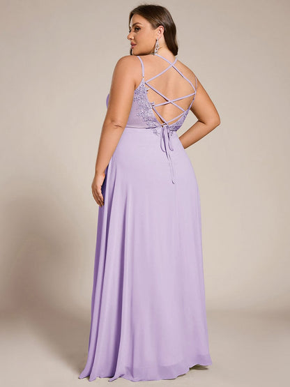 ever RUBY|Multiway Chiffon and Lace Open Back Bridesmaid Dress with Spaghetti Straps