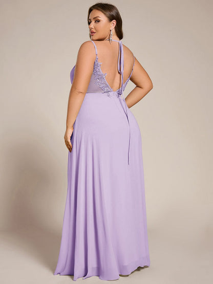 ever RUBY|Multiway Chiffon and Lace Open Back Bridesmaid Dress with Spaghetti Straps