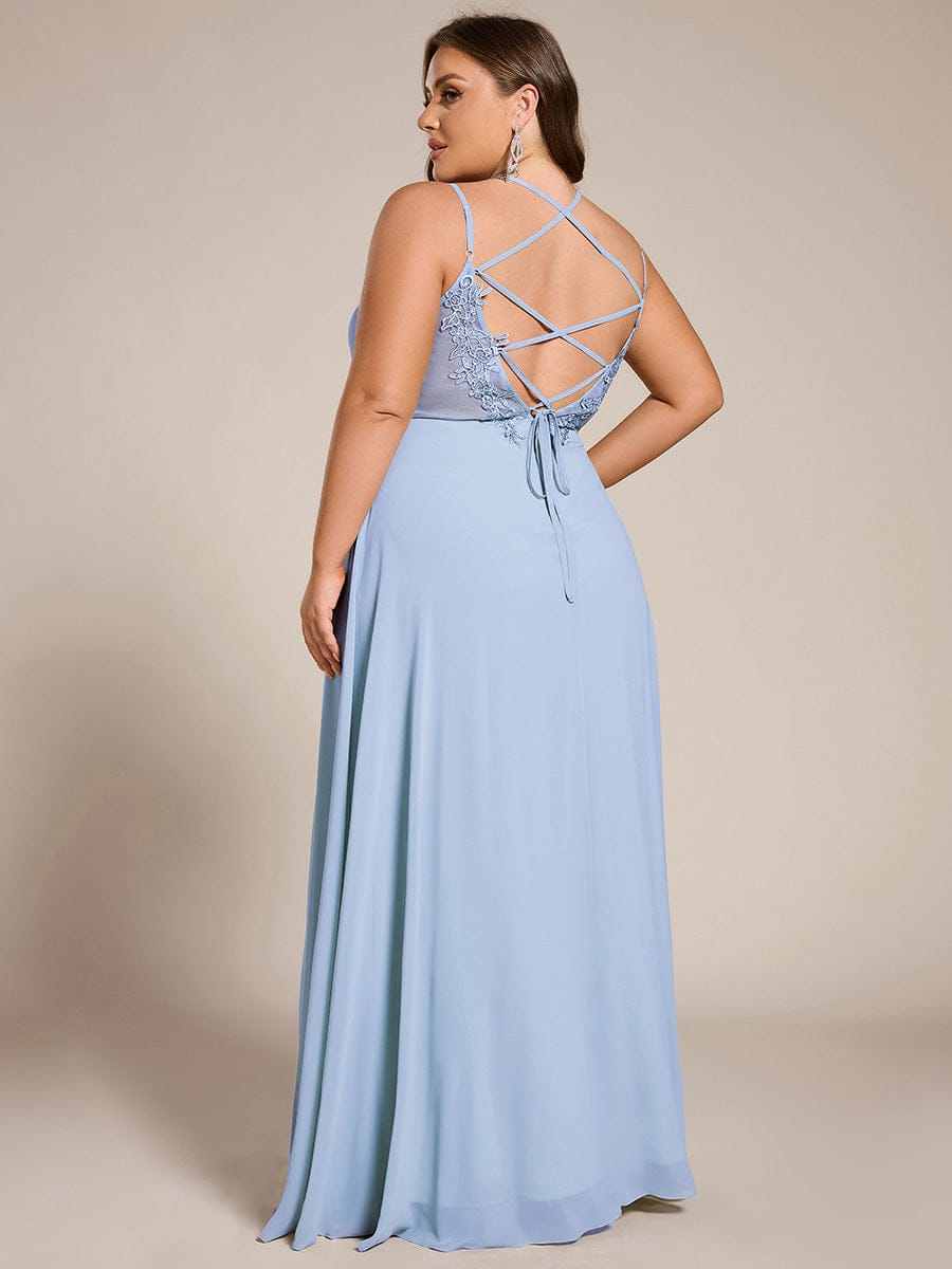 ever RUBY|Multiway Chiffon and Lace Open Back Bridesmaid Dress with Spaghetti Straps