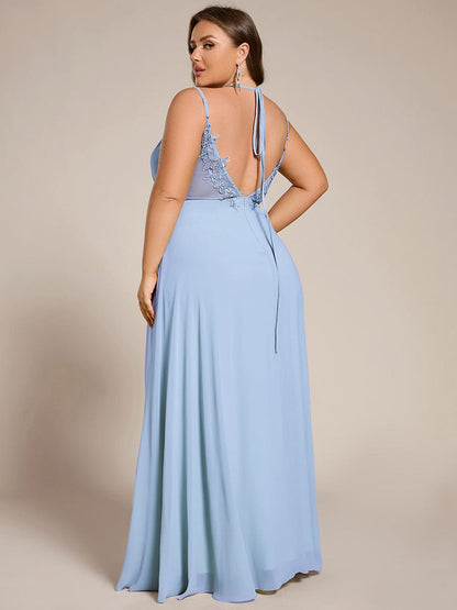 ever RUBY|Multiway Chiffon and Lace Open Back Bridesmaid Dress with Spaghetti Straps
