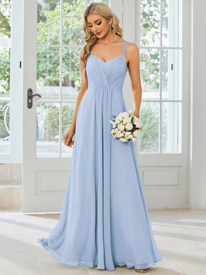 ever RUBY|Multiway Chiffon and Lace Open Back Bridesmaid Dress with Spaghetti Straps