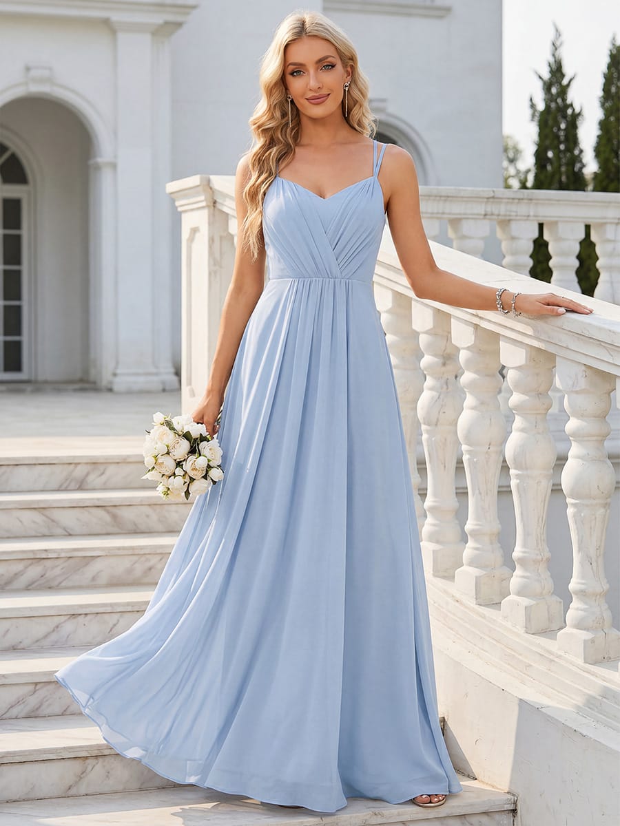 ever RUBY|Multiway Chiffon and Lace Open Back Bridesmaid Dress with Spaghetti Straps