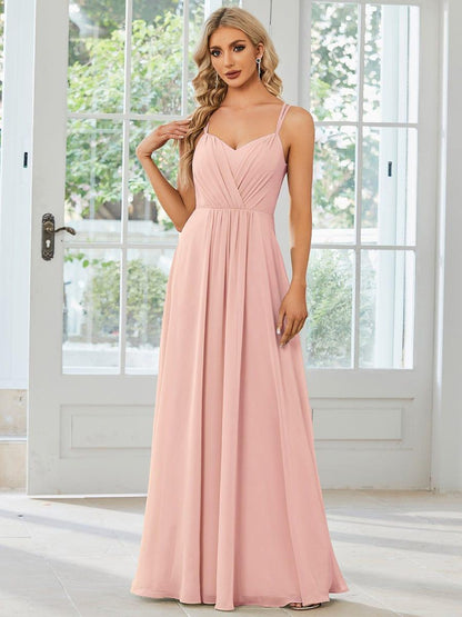 ever RUBY|Multiway Chiffon and Lace Open Back Bridesmaid Dress with Spaghetti Straps