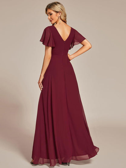 ever OREE|Charming Chiffon Bridesmaid Dress with Lotus Leaf Hemline (Final Sale)