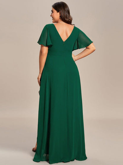 ever OREE|Charming Chiffon Bridesmaid Dress with Lotus Leaf Hemline (Final Sale)