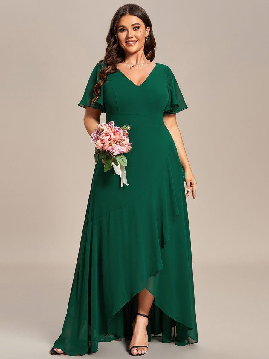 ever OREE|Charming Chiffon Bridesmaid Dress with Lotus Leaf Hemline (Final Sale)