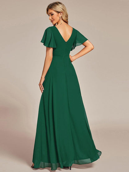 ever OREE|Charming Chiffon Bridesmaid Dress with Lotus Leaf Hemline (Final Sale)