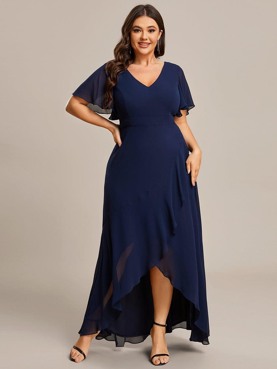 ever OREE|Charming Chiffon Bridesmaid Dress with Lotus Leaf Hemline (Final Sale)