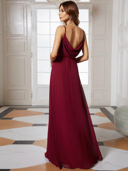 ever NOVA|Sweetheart Draped Back Floor Length Bridesmaid Dress