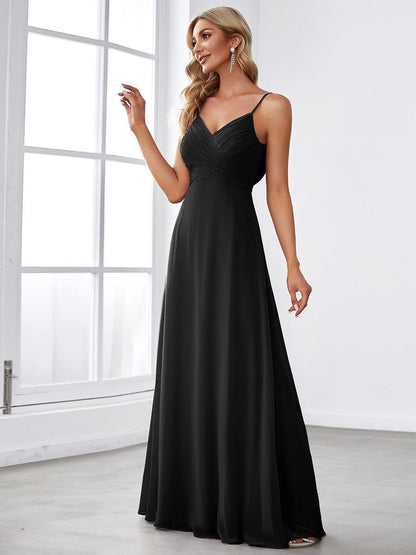 ever NOVA|Sweetheart Draped Back Floor Length Bridesmaid Dress