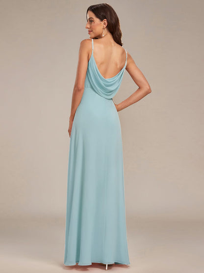 ever NOVA|Sweetheart Draped Back Floor Length Bridesmaid Dress