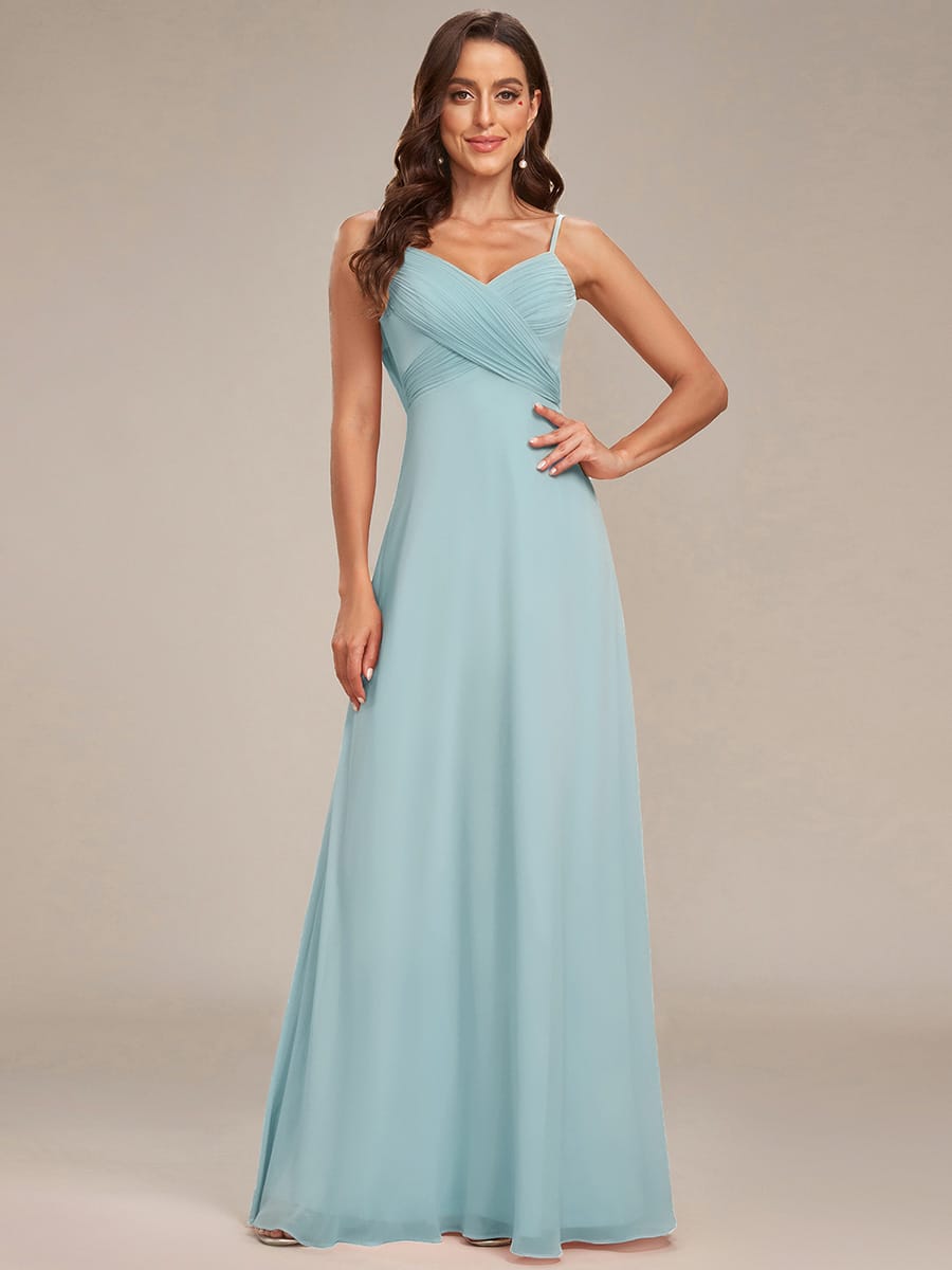 ever NOVA|Sweetheart Draped Back Floor Length Bridesmaid Dress