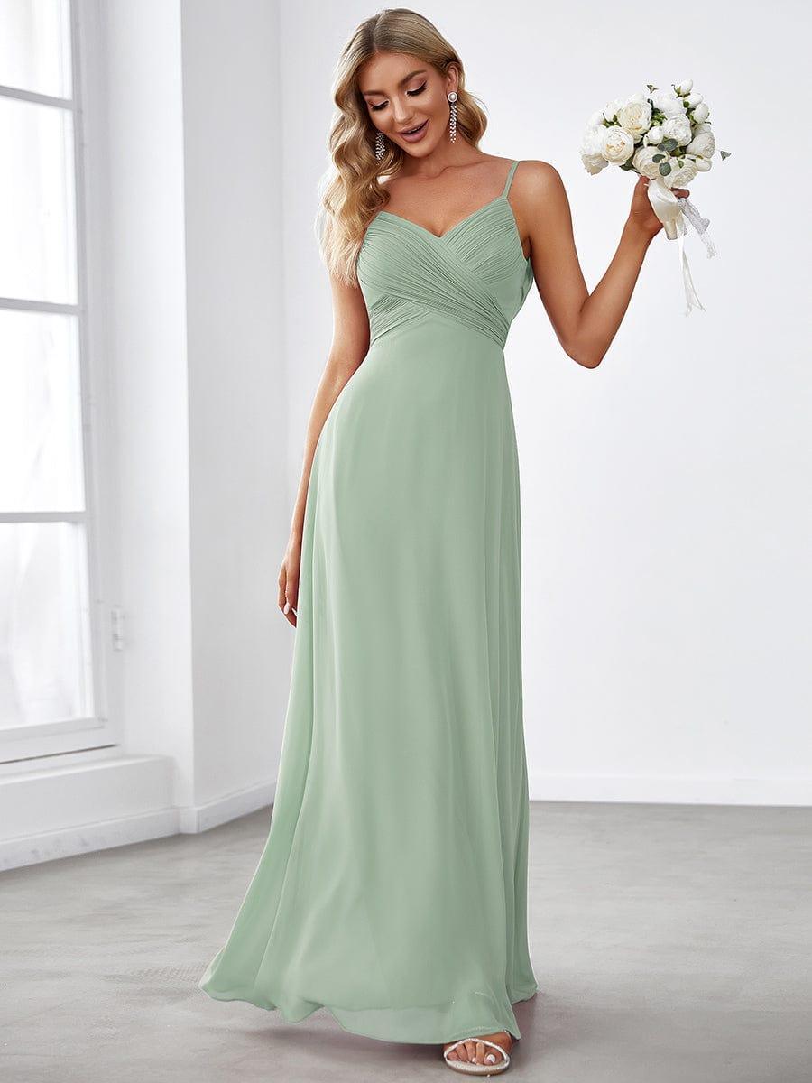 ever NOVA|Sweetheart Draped Back Floor Length Bridesmaid Dress