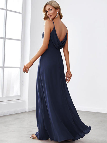 ever NOVA|Sweetheart Draped Back Floor Length Bridesmaid Dress