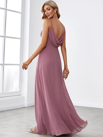 ever NOVA|Sweetheart Draped Back Floor Length Bridesmaid Dress