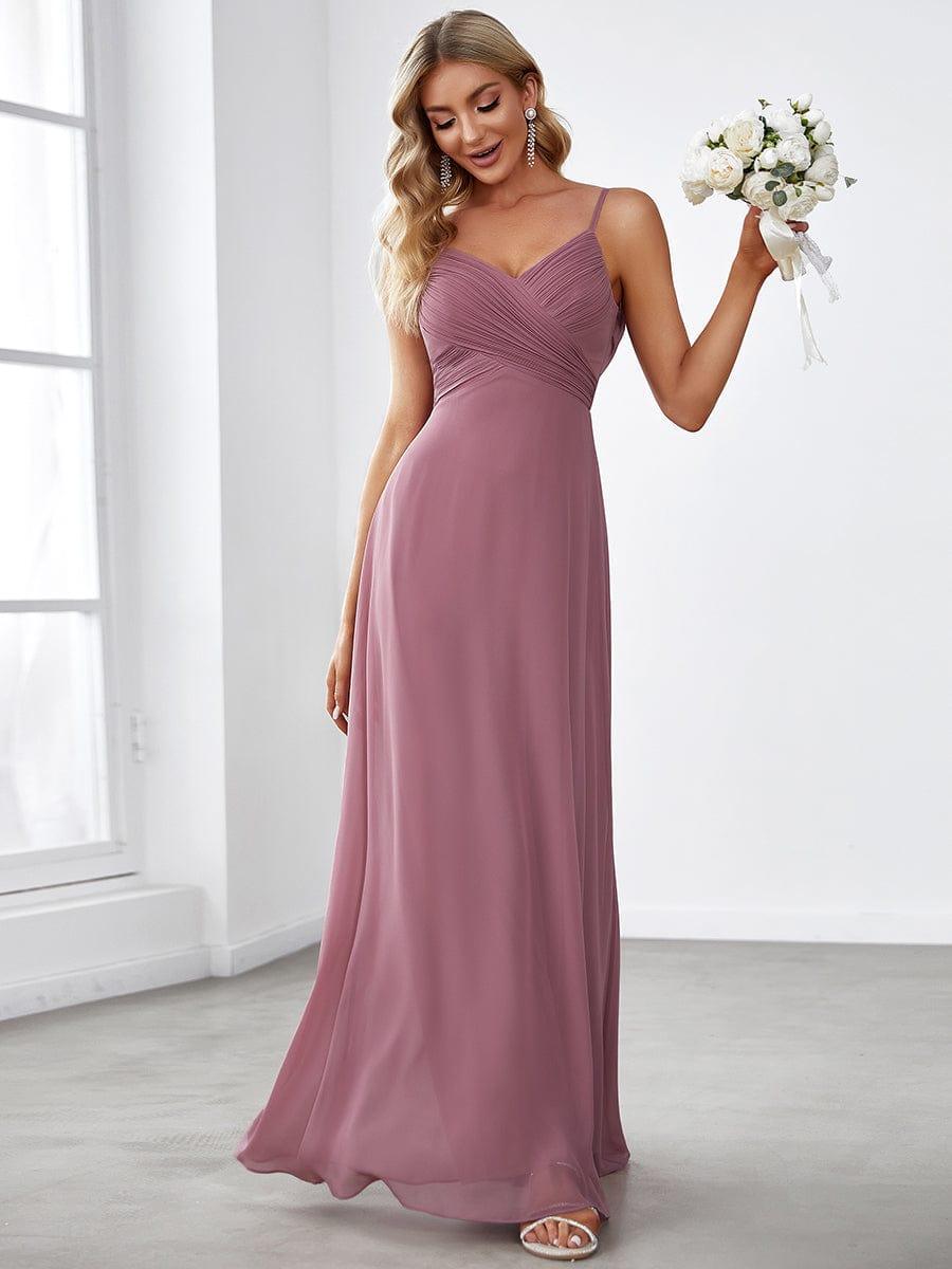 ever NOVA|Sweetheart Draped Back Floor Length Bridesmaid Dress
