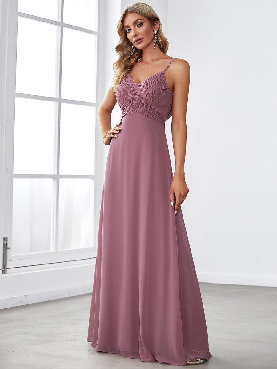 ever NOVA|Sweetheart Draped Back Floor Length Bridesmaid Dress