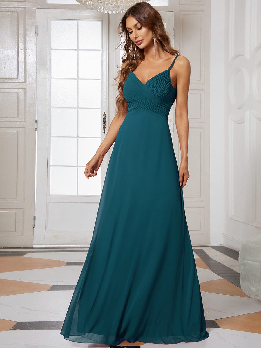ever NOVA|Sweetheart Draped Back Floor Length Bridesmaid Dress