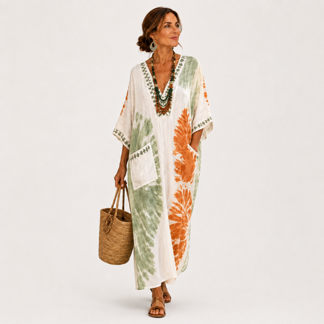 Venus | Caftan Tie-Dye Vert