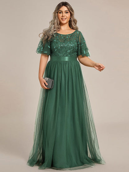 ever SAPHIR|Robes de cérémonie longues à manches courtes et broderies A-Line