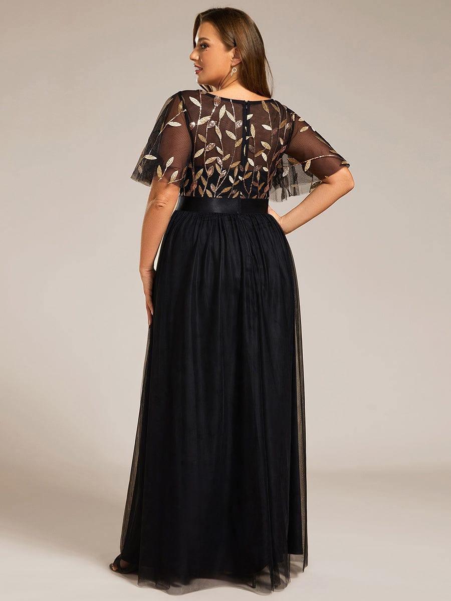 ever SAPHIR|Robes de cérémonie longues à manches courtes et broderies A-Line