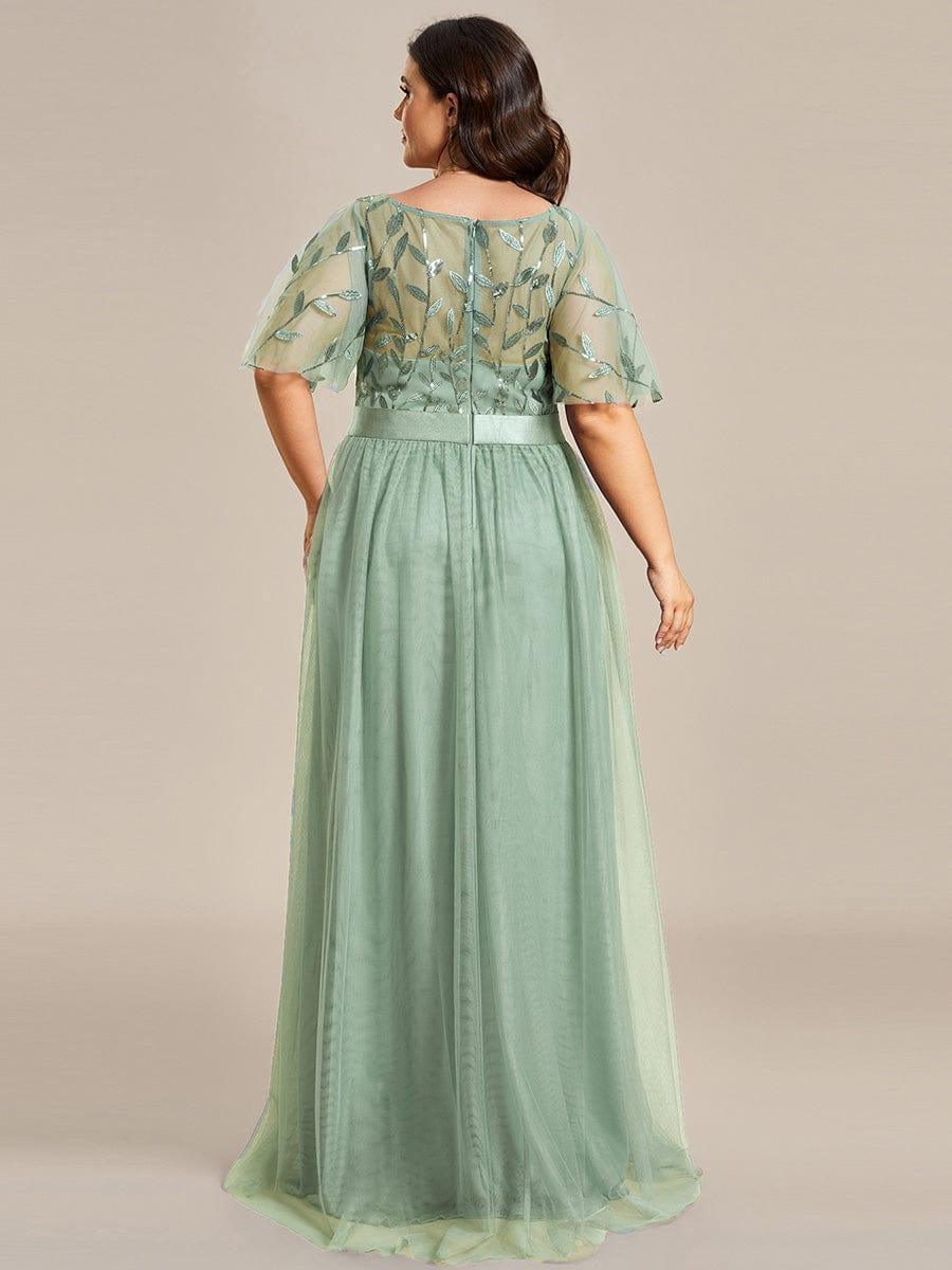 ever SAPHIR|Robes de cérémonie longues à manches courtes et broderies A-Line