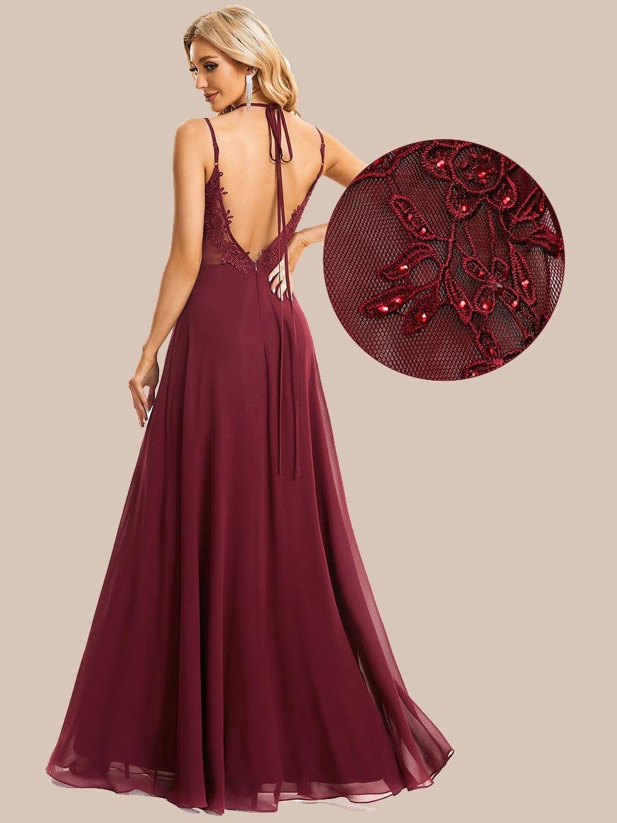 ever RUBY|Multiway Chiffon and Lace Open Back Bridesmaid Dress with Spaghetti Straps