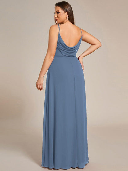 ever NOVA|Sweetheart Draped Back Floor Length Bridesmaid Dress