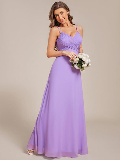 ever NOVA|Sweetheart Draped Back Floor Length Bridesmaid Dress