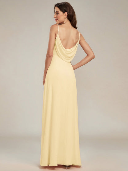 ever NOVA|Sweetheart Draped Back Floor Length Bridesmaid Dress