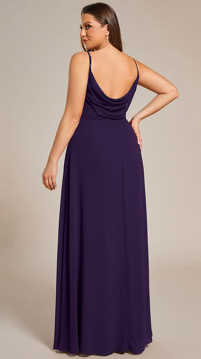 ever NOVA|Sweetheart Draped Back Floor Length Bridesmaid Dress