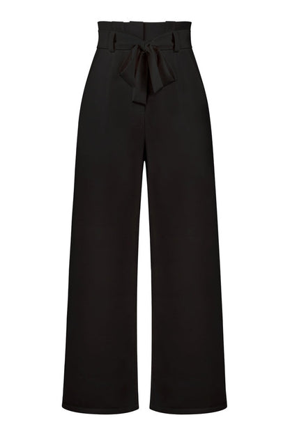 Pantalon Évasé à Ceinture Coordonné
