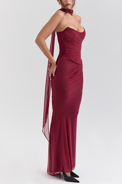 Ensemble Jupe avec Corset et Écharpe au Cou Hallie