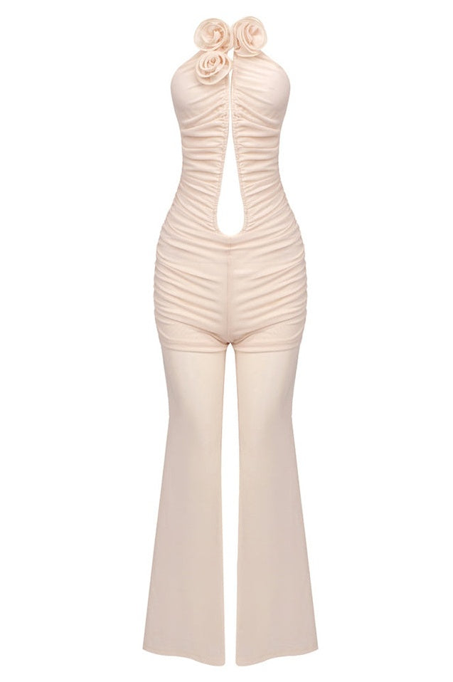 Jumpsuit Plissé à Fleurs 3D Vissarion